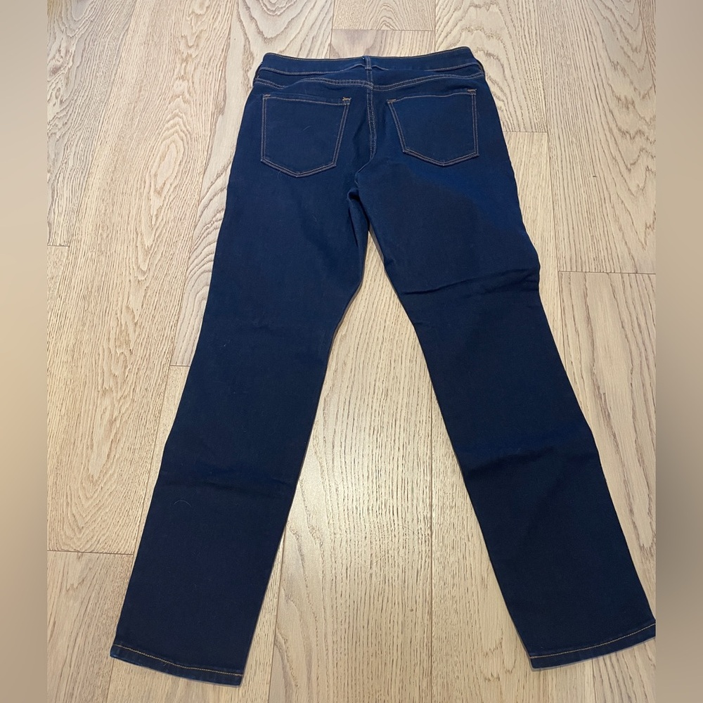 Dark Wash Old Navy Power Slim Straight Jeans Size 8 - Picture 2 of 5